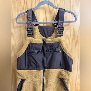Free People Movement Hit the Slopes High Pile Fleece Snow Bibs Sz S thumbnail 12