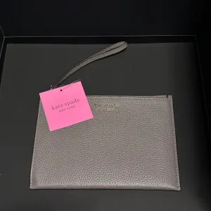 Kate Spade Gray Leather Wristlet thumbnail 3