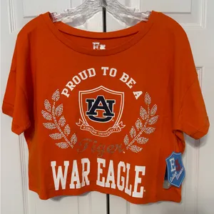 E5 Auburn University Size Small Orange Crop Top NWT thumbnail 1