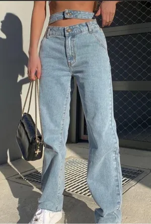 Revolve Lioness Women’s Double Waisted Straight Leg Jeans Size Small thumbnail 1