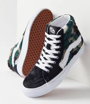 Vans SK8-Hi Sherpa sneakers in camo thumbnail 3