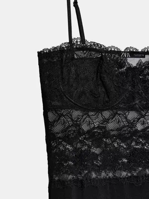 Nwt Zara Combination Lace Dress Size M thumbnail 7