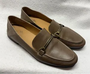 Patricia Nash Fia Taupe Brown Leather Loafer Flat Shoes Size 9 / 39 M Old Money thumbnail 1