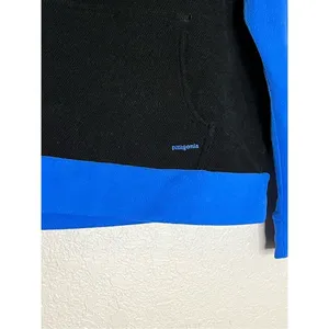 Patagonia Hoodie Sweater Womens Blue Fuzzy Fleece Pullover Outdoors Hoodie L thumbnail 2