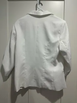 White Blazer 3/4 sleeves Size L thumbnail 2