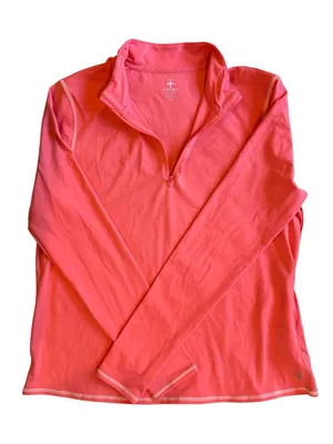 Soybu Pink/Coral Quarter Zip Performance Top L - Thumbholes & Zip Pocket thumbnail 1