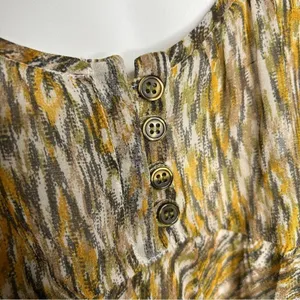ISABEL MARANT ÉTOILE Top Womens Size 2 Boho Ruffle Asymmetrical Earthy Chic thumbnail 5