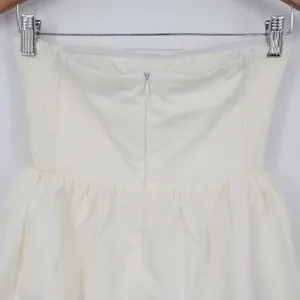 Showpo Shaima White Strapless Pleated Bubble Hem Mini Dress Size 2 NEW thumbnail 7