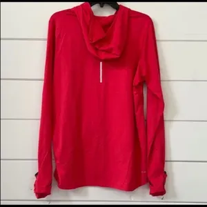 NIKE Dri Fit Pull Over XL Pink Hooded Lightweight Running thumbnail 5