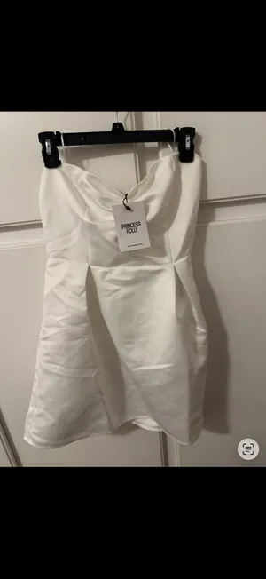 Princess Polly White strapless dress thumbnail 3