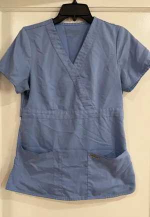 Grey's Anatomy Light Blue Scrub Top S thumbnail 1