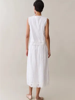 NWT Few Moda Vanya Cotton Top size Medium M white lace tank Sorella thumbnail 3