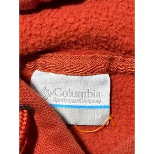 Columbia Womens Logo Hoodie‎ Sweatshirt Burnt Orange Size Medium Pullover Fleece thumbnail 4