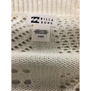 Billabong‎ Cool Down Sweater Cream White Pointelle Knit Button Up Top Large NEW thumbnail 2