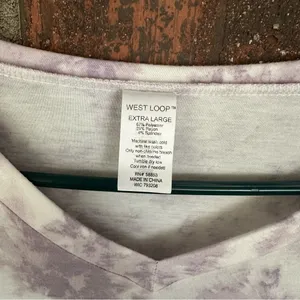 West Loop Lavender Tie-Dye V-Neck Tee thumbnail 3
