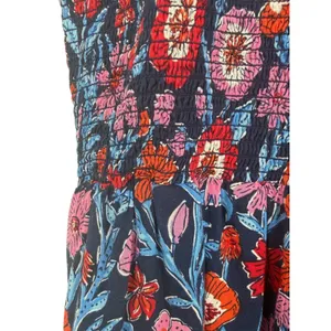 Vineyard Vines Womens Tisbury Floral Smocked Sleeveless Midi Dress Size Large thumbnail 9