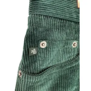 Lauren Ralph Lauren Womens Green Corduroy Straight Leg High Rise Pants Size 14W thumbnail 6