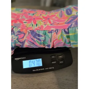 Lilly Pulitzer Girls XL 12-14 Tropical Floral Zip Front Swim Coverup Dress Pink thumbnail 9