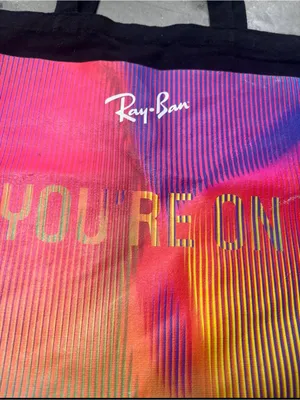 Ray-Ban "You're On" Black Canvas Tote Bag thumbnail 2