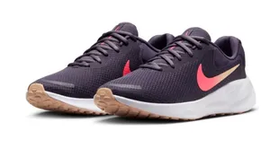 Nike Women's Athletic Sneakers - Purple with Pink Swoosh thumbnail 1