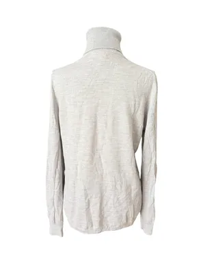 Charter Club Luxury Lightweight Merino Wool Turtleneck Sweater Womens XL Gray thumbnail 2