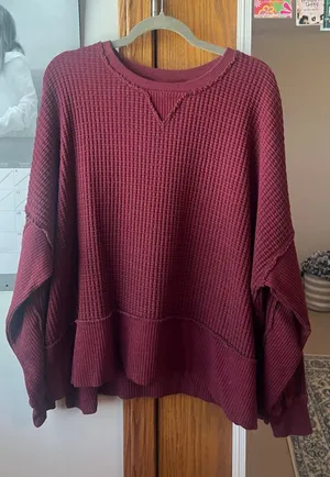 American Eagle Big Hug Waffle Sweatshirt thumbnail 1
