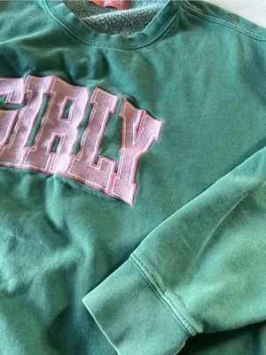 Green Girly ‘Toast’ Crew Neck Sweatshirt - Large thumbnail 7
