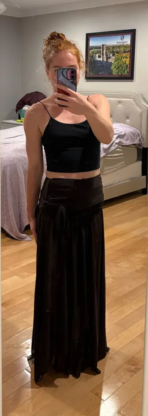 White Fox Dark Brown Maxi Skirt thumbnail 1