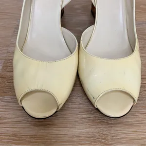 Rare Gucci Size 10 Patent Leather Leopard Peep-Toe Heels, Size 10B thumbnail 6