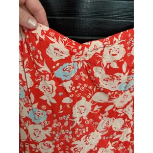 Free People Red Floral Twist Back Mini Dress Size 10 thumbnail 9