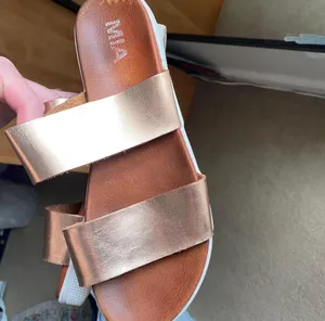 Rose Gold Metallic Platform Sandals thumbnail 5