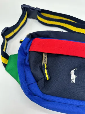 Polo Ralph Lauren Kids Colorblock Waist Bag Fanny Pack Crossbody Blue Red Green thumbnail 3