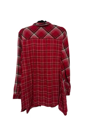 J. Jill Red Plaid Button thumbnail 4