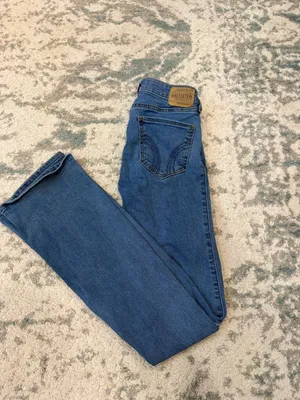 Hollister 00R Medium Wash Distressed Bootcut Flare Jeans thumbnail 2