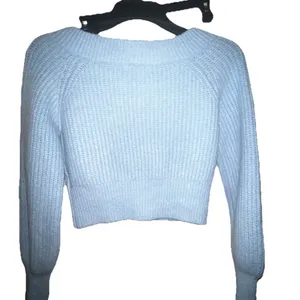 Happily Grey NWT Women's Blue Sweater Cropped Size Medium thumbnail 2