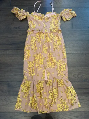 MAJORELLE Sashie Midi Dress in Golden Blush Size XS - C57-007 thumbnail 9