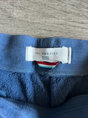 Sol Angeles Blue Jogger Sweatpants with White Stripe Detail thumbnail 2