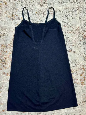 Aerie Smoothez Lace Black Dress sheer lingerie shapewear slip dress size Large thumbnail 9