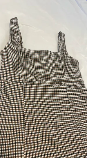 Altar'd State brown gingham mini dress thumbnail 3