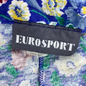 Vintage 90’s Euro Sport Blue Floral Midi Cottage Wrap Skirt thumbnail 8