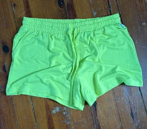 Rae Dunn Neon Lime Elastic Waist‎ Athletic Shorts XL thumbnail 1