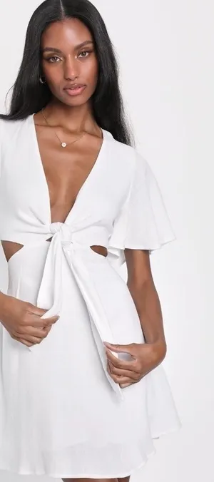 LULU's Bachelorette Engagement Bridal Shower Classy Sexy Mini Dress thumbnail 1