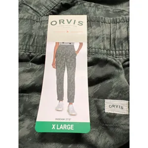 ORVIS Jogger Pants Women XL Green Digital Camo Tencel Lyocell Relaxed Travel NWT thumbnail 5
