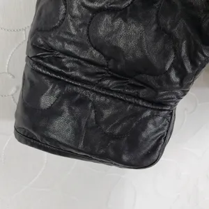 Mimosa Womens Jacket Size M Black PU Leather Quiltted Oversized Patch Pockets Size M thumbnail 5