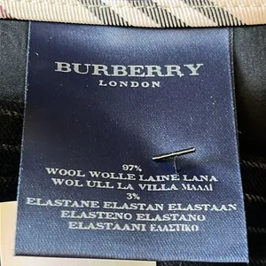 BURBERRY London Stripped Wide Wool leg pants black‎ sz 12 thumbnail 7