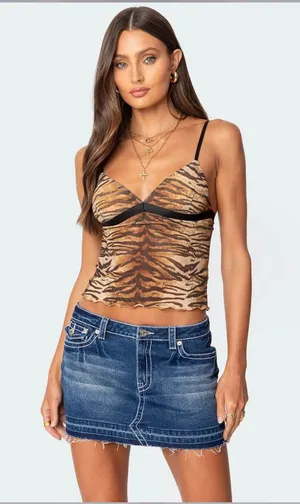 Edikted Tiger stripe top thumbnail 1