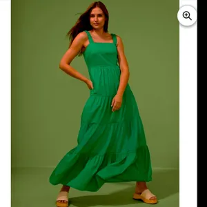 NWT Emerald Green Cotton Dress Size M thumbnail 5
