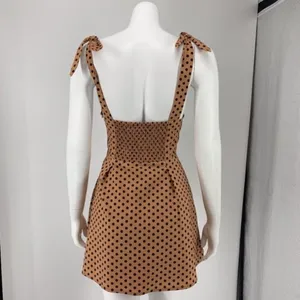 Majorelle Lilly Dress Tan Dress with Polka Dots Size Small thumbnail 4