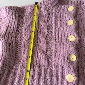 Urban Outfitters Crop Knit Buttoned Pink Size Medium Cardigan thumbnail 7