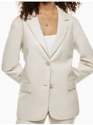 Aritzia Wilfred Memories‎ Blazer Jacket Vegan Faux Leather Womens Size S thumbnail 2